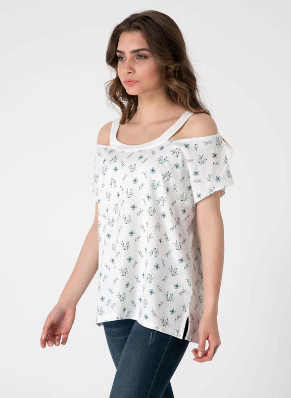 Off The Shoulder Top With All Over Print 2