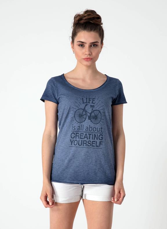 T-Shirt With Bicycle Print 1