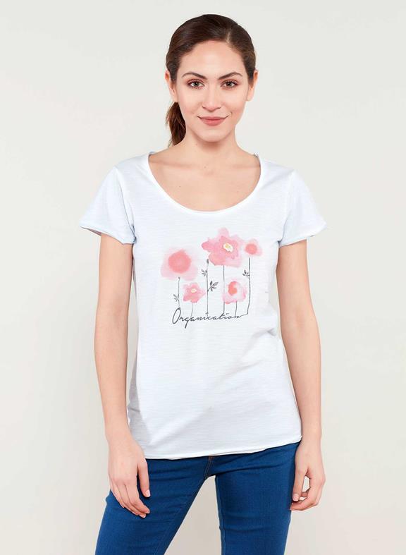 T-Shirt Mit Floralen Motiven 1