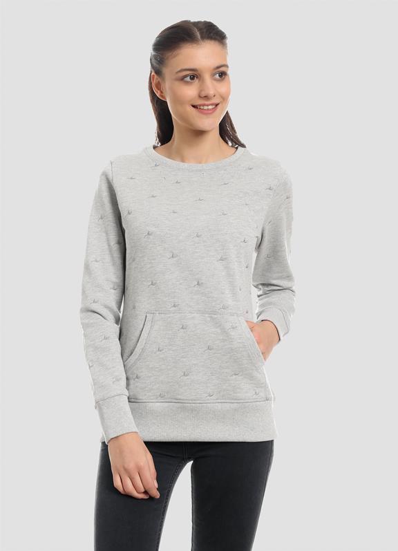Allover Knitted Organic Cotton Sweatshirt 1