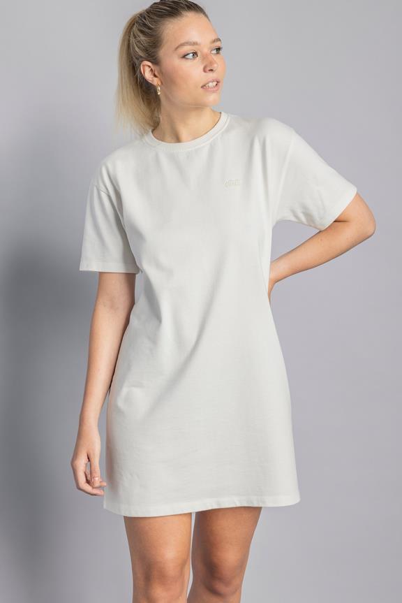 T-Shirt-Kleid Aus Recycelter Baumwolle Weiß 2