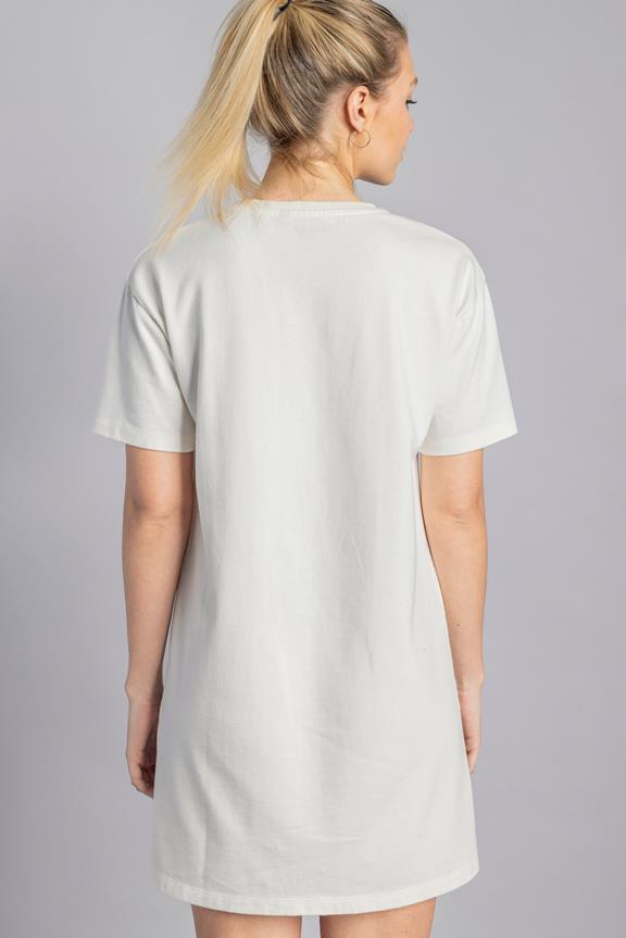 T-Shirt-Kleid Aus Recycelter Baumwolle Weiß 5