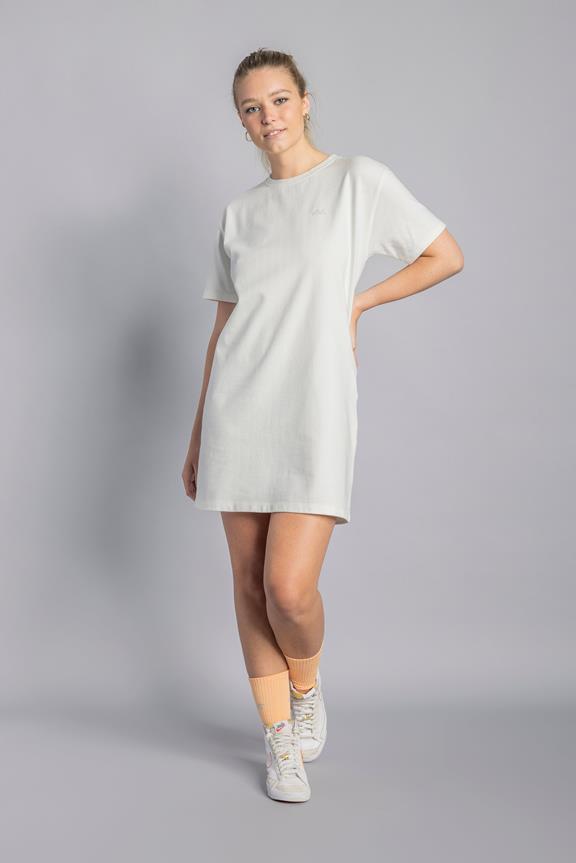T-Shirt-Kleid Aus Recycelter Baumwolle Weiß 6