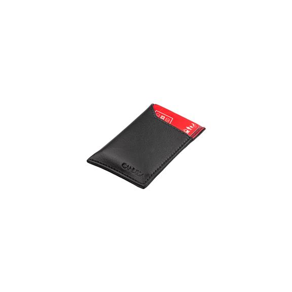 Slim Vegan Card Holder Black / Red 3