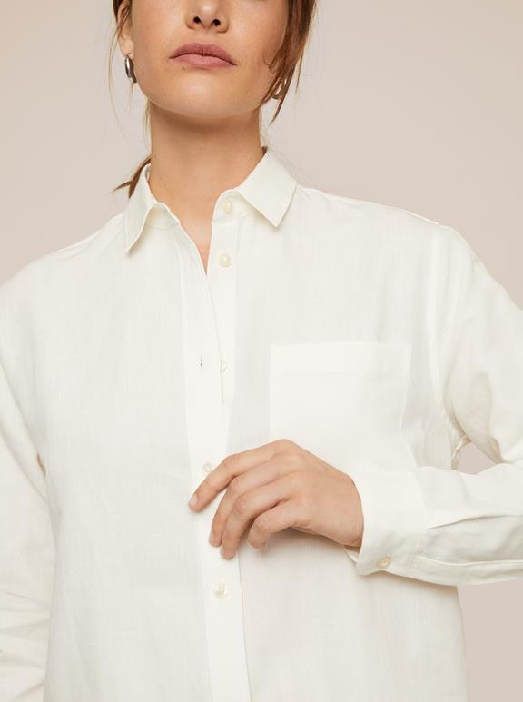 Willow Blouse Linen Off-White 4
