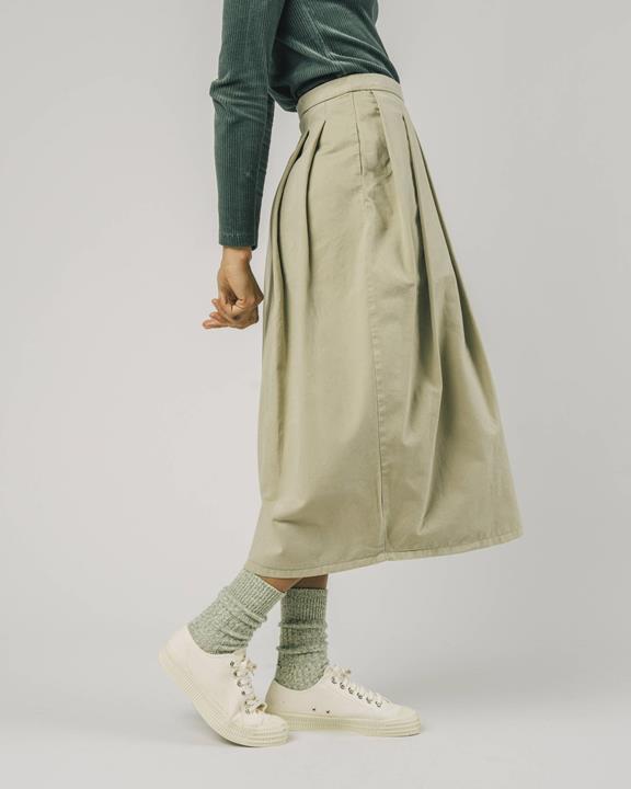 Pleated Skirt Beige 5