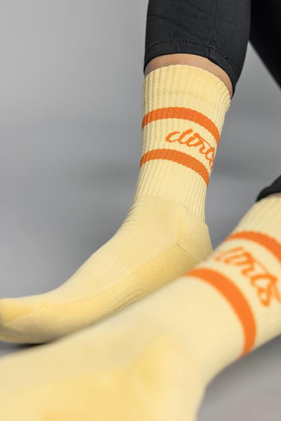 Socks Striped Yellow Orange 3