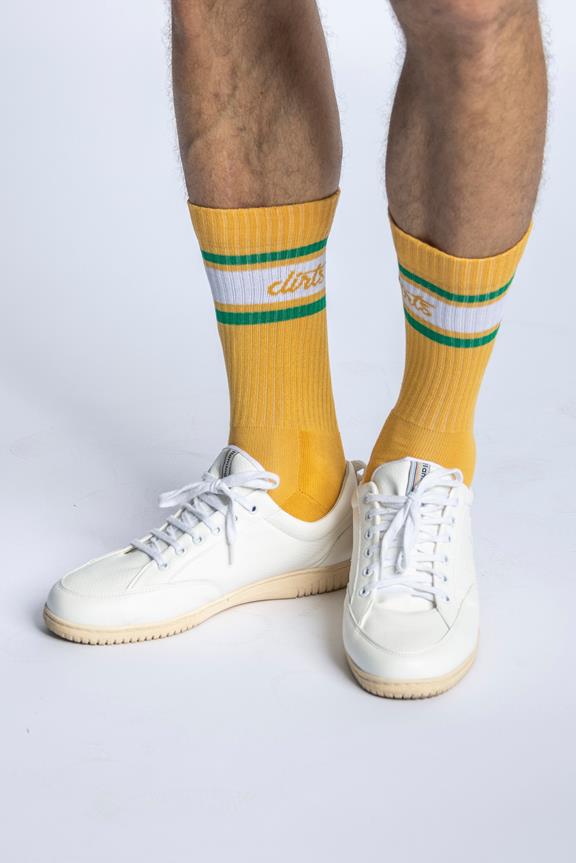 Socks Striped Mustard Yellow 2