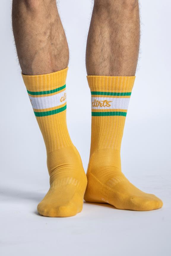 Socks Striped Mustard Yellow 3