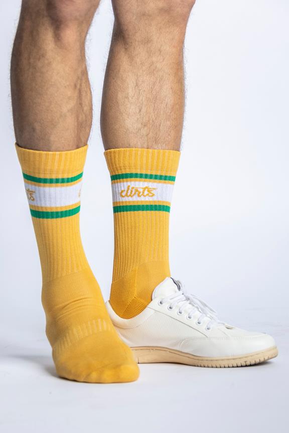 Chaussettes Rayées Jaune Moutarde 4