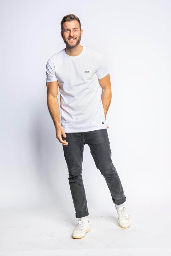 Premium Logo T-Shirt Slim Weiß 3