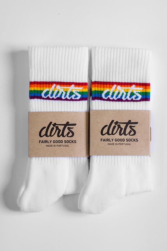 2-Pack Rainbow Socks White 1