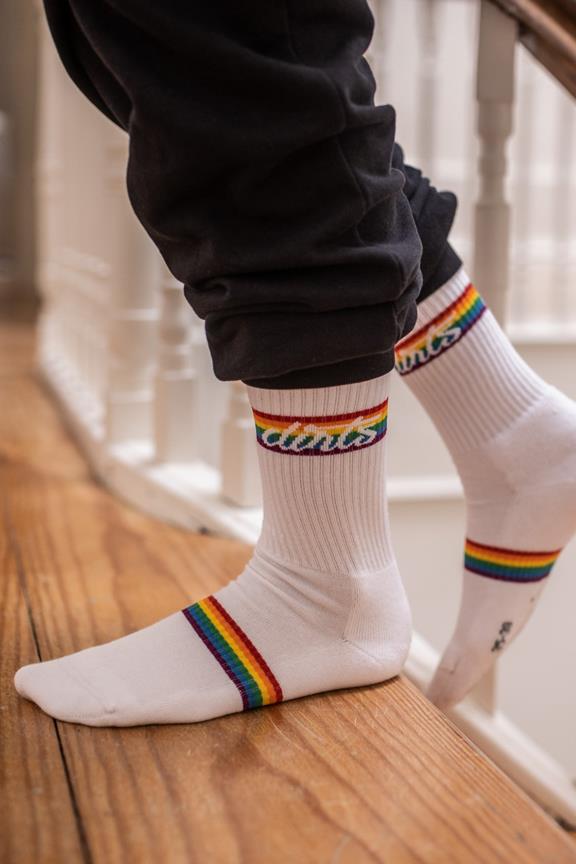 2-Pack Rainbow Socks White 2