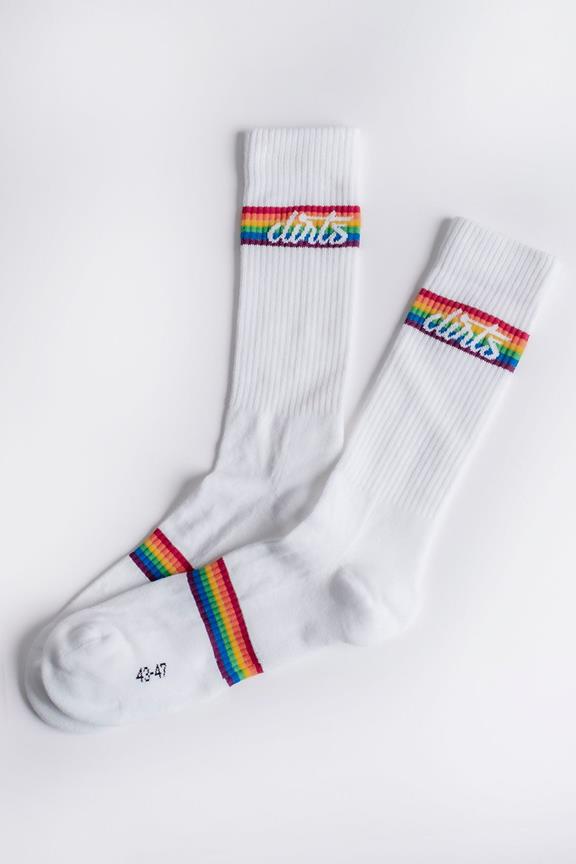 2-Pack Rainbow Socks White 3