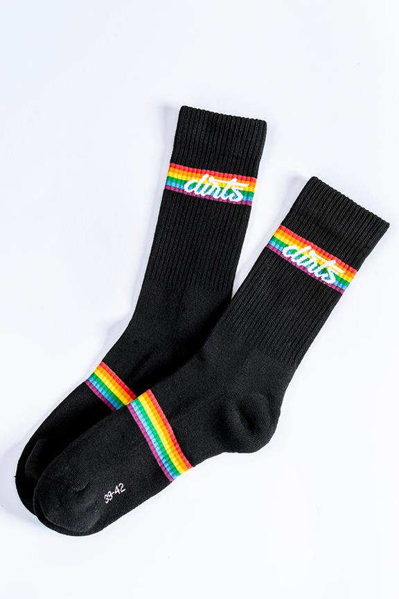 2-Pack Rainbow Socks Black 3