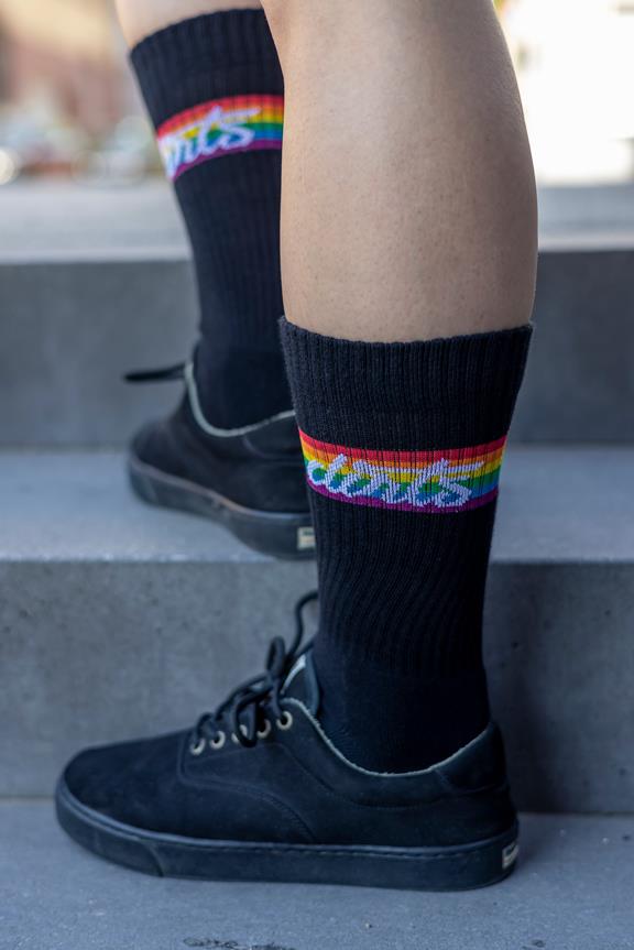 Rainbow Socks Black 4