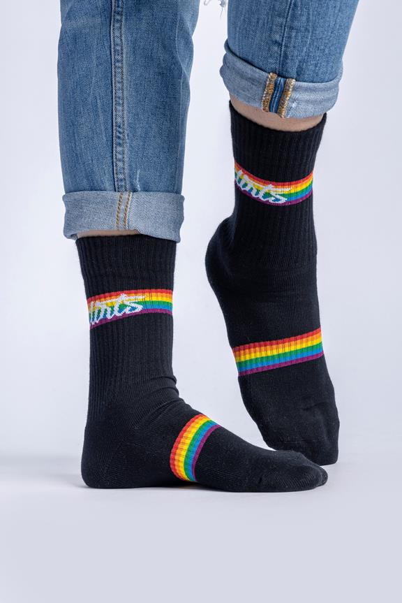 Rainbow Socks Black 5
