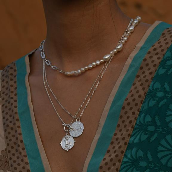 Necklace With Relic Coin Pendant Silver 4