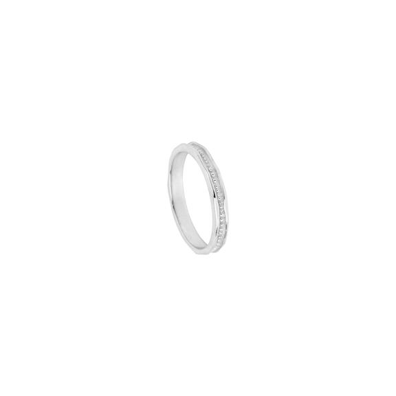 Skinny Relic Stacking Ring Silver 1