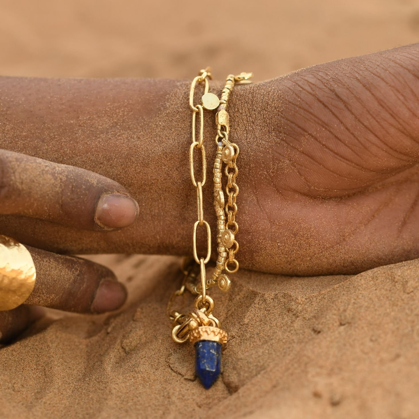 Lapis Lazuli Charm Gold Vermeil 3