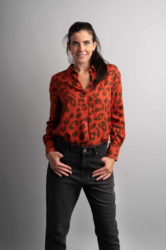 Mees Rote Leopardenbluse 2