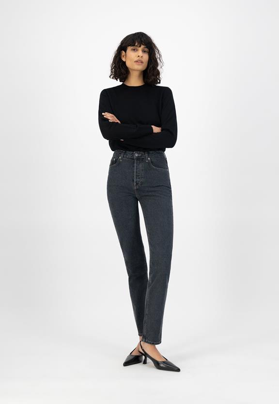 Piper Straight Jeans Used Zwart 2