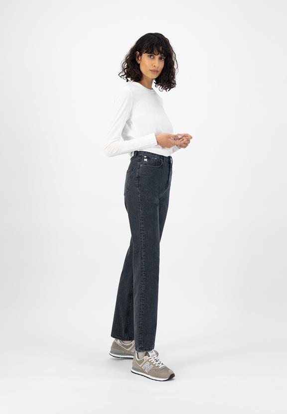 Relax Rose Straight Jeans Used Zwart 1