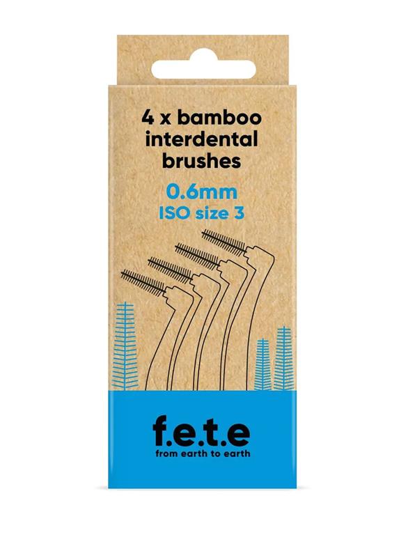 Interdental Brushes (4 Pcs) Iso Size 3, Blue, 0.6mm Twisted Wire Diameter 2