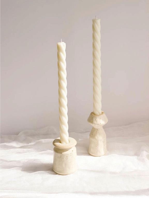 Twisted Candle Pastellrosa 1