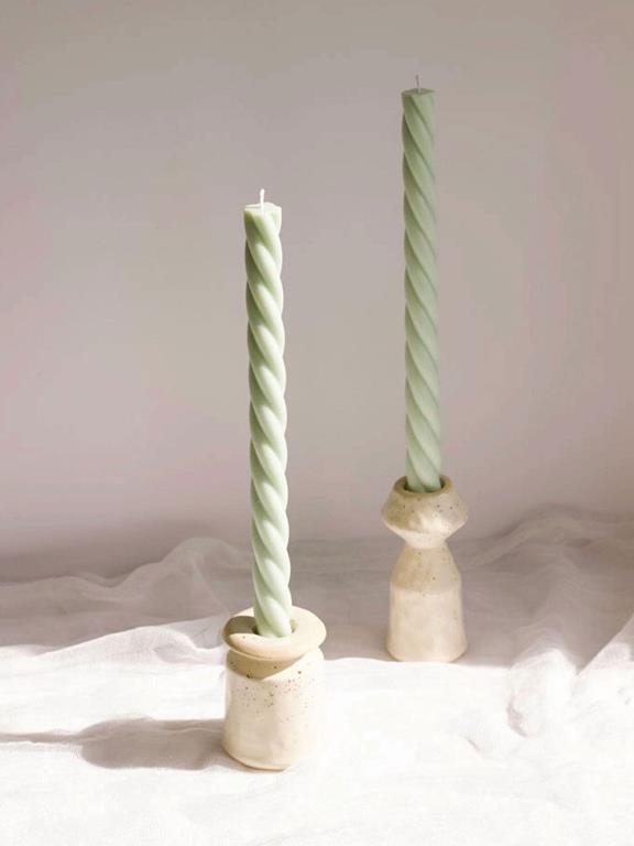 Twisted Candle Pastellrosa 7