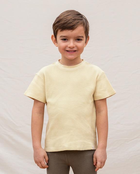 Basic T-Shirt Cremig Gelb 1