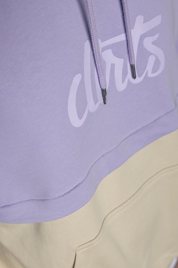 Oversized Color Block Hoodie Lilac Cream 5