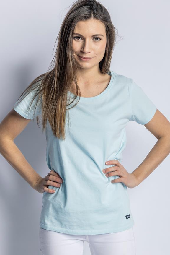 T-Shirt Premium Effen Blauw 3