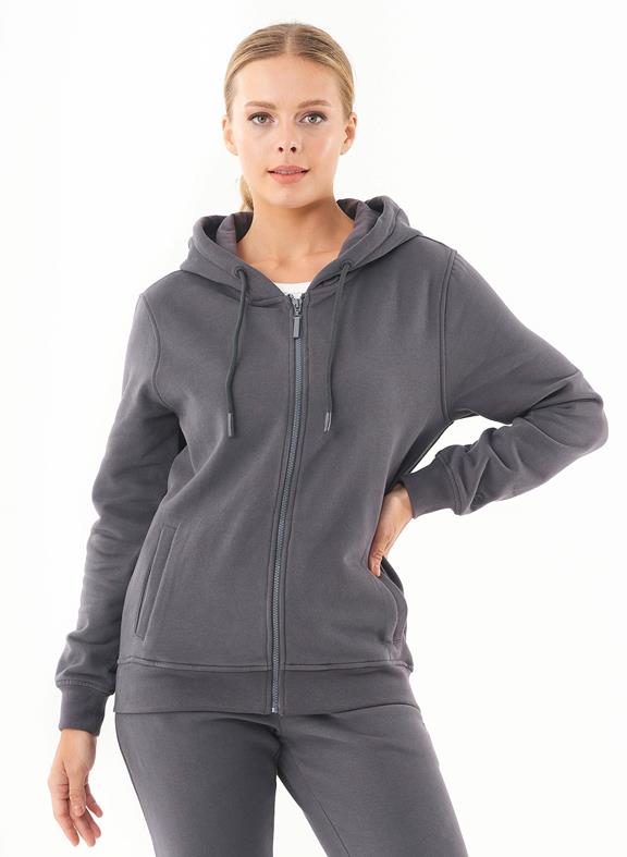 Soft Touch Zipped Hoodie Asphalt from Shop Like You Give a Damn