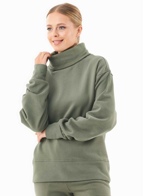 Sweater Coltrui Bio-Katoen Olive 3