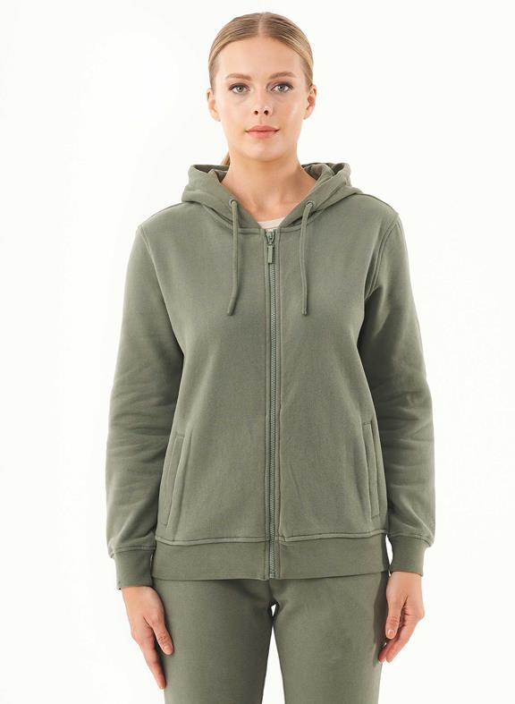 Soft Touch Zip Hoodie Olive from Shop Like You Give a Damn