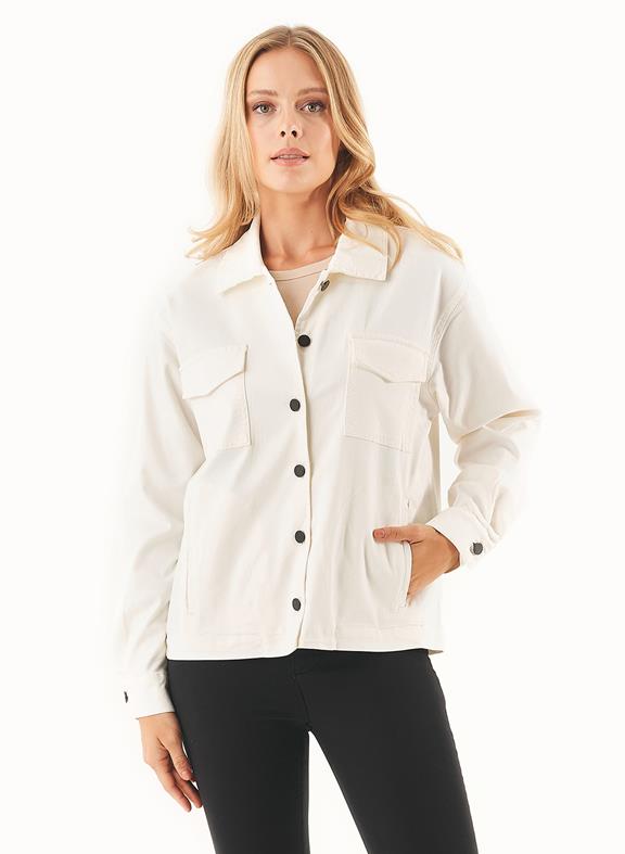 Shirt Jacket Organic Cotton Blend White 1
