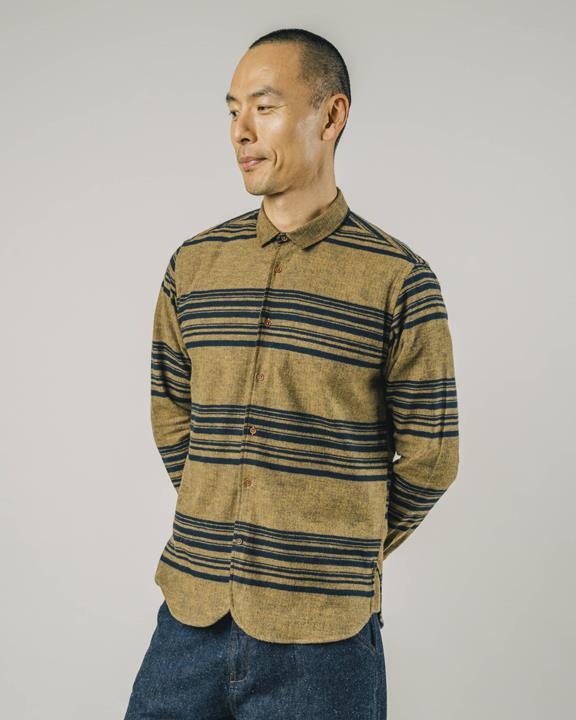 Barre Stripes Shirt Mustard 1