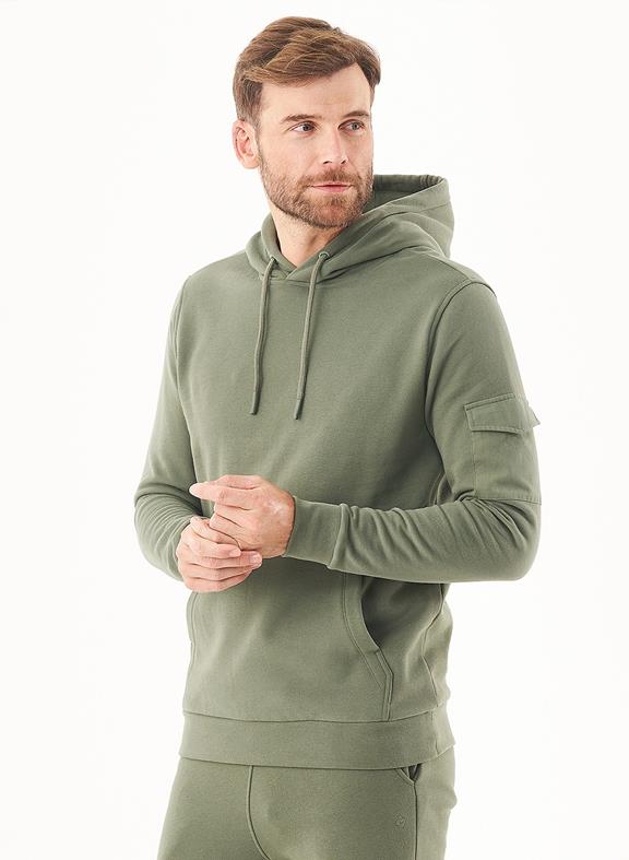 Soft Touch Sweat Hoodie Olive 1