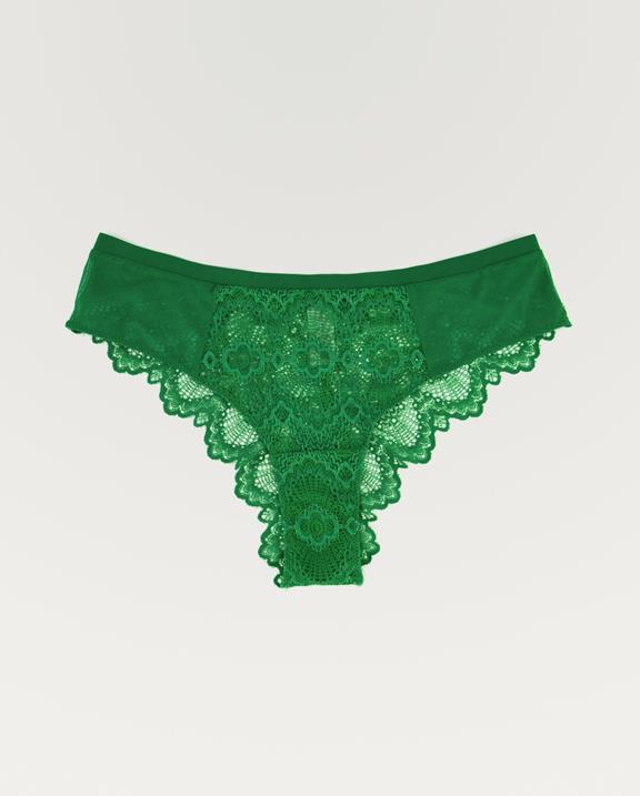 Lace Cheeky Briefs Green Ivy 2