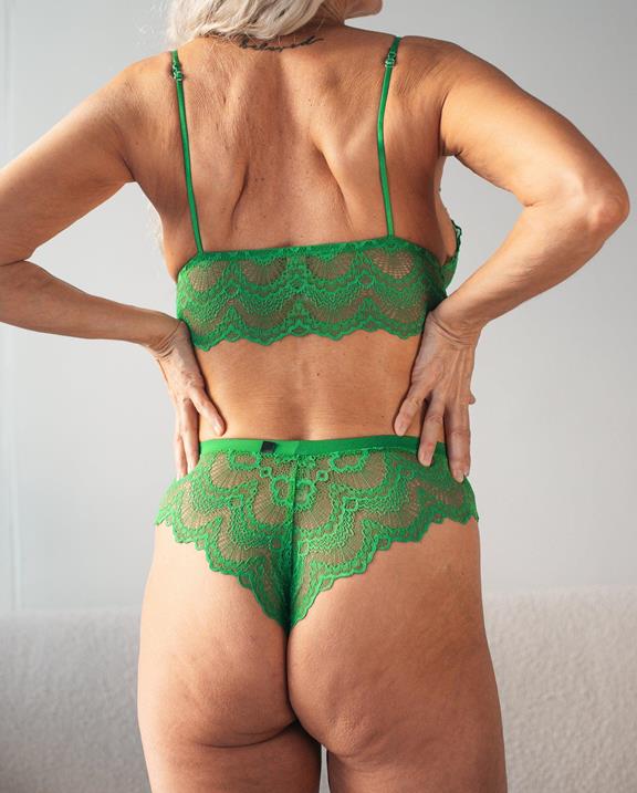Lace Cheeky Briefs Green Ivy 5