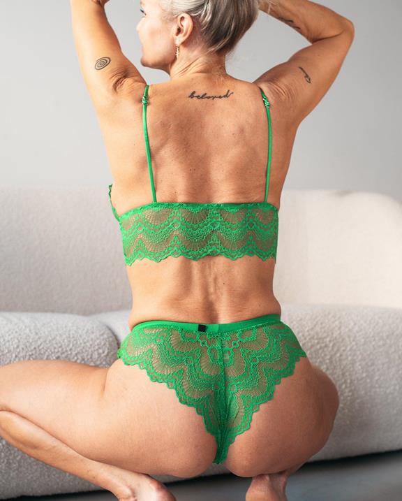 Lace Cheeky Briefs Green Ivy 10