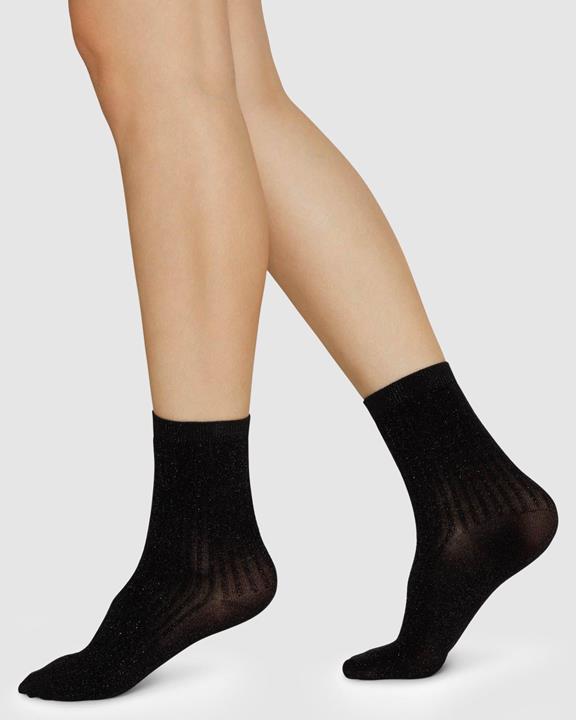 Stella Shimmery Sokken Zwart 1