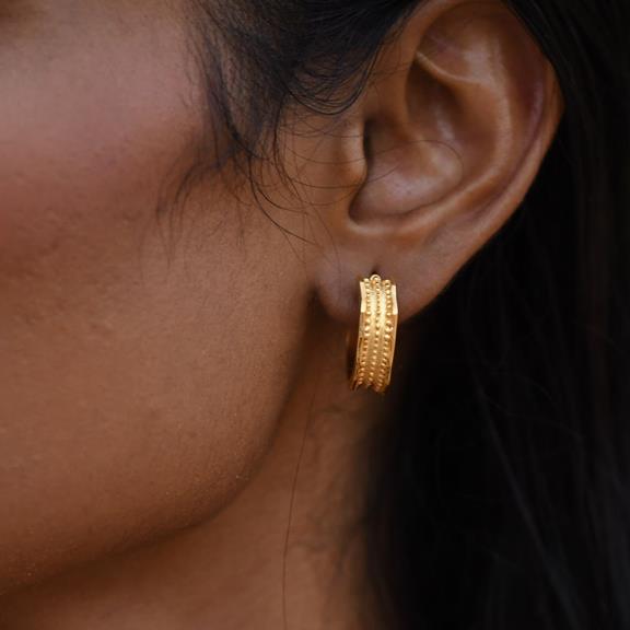 Earrings Chunky Relic Gold Vermeil 3