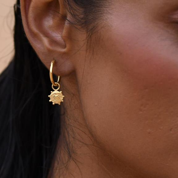 Earrings Tiny Sun & Moon Gold from Shop Like You Give a Damn