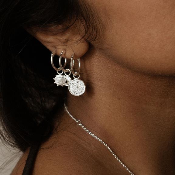 Earrings Tiny Sun & Moon Silver 4