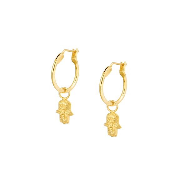 Earrings Tiny Hamsa Gold Vermeil 1
