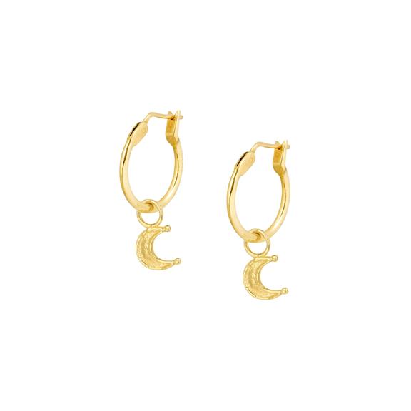 Earrings Tiny Moon Gold Vermeil 1