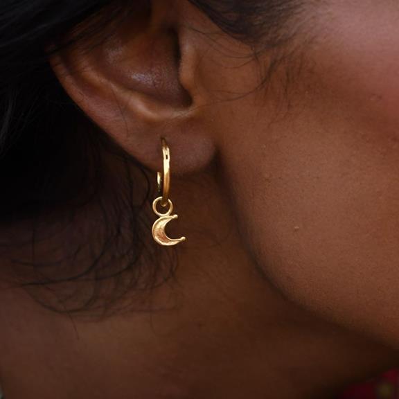 Earrings Tiny Moon Gold Vermeil 2