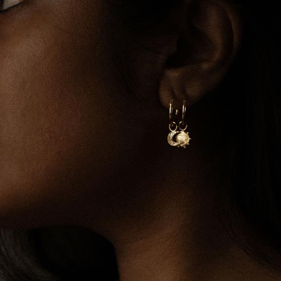 Earrings Tiny Moon Gold Vermeil 6
